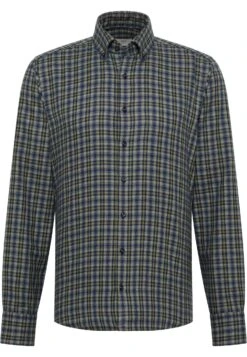 Eterna Kariertes Soft TailoringSlim Fit - Overhemd - Dunkelblau -Jack and Jones Verkoopwinkel ec3ac6861f034b49ac79edc86eb13b42