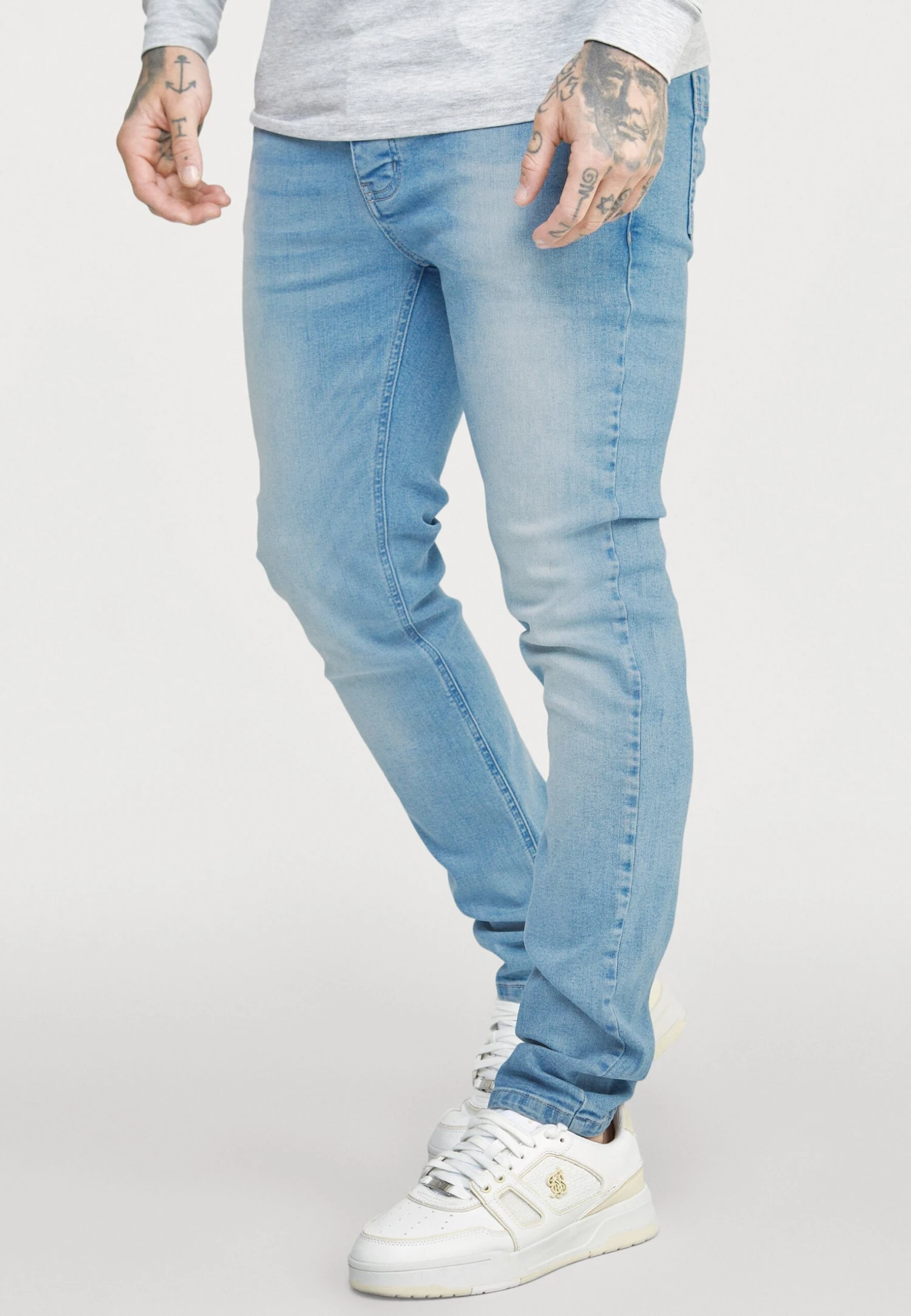 SikSilk Slim Fit Jeans - Vintage Wash 3 SikSilk Slim Fit Jeans - Vintage Wash