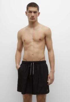 PULL & BEAR Basic With Elastic Waistband - Zwemshorts - Black
