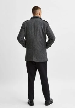 Selected Homme Slhnoah- Mantel - Dark Grey Pattern:Salt/Pepper -Jack and Jones Verkoopwinkel f39b7d20eb3e48209600c799a71e7092