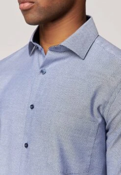 ROY ROBSON Kurzarm- Strukturierte Oberfläche - Overhemd - Blau -Jack and Jones Verkoopwinkel f4161eb658c44001a85cf74efa577d73