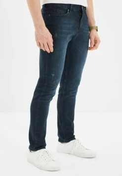 Trendyol Straight Leg Jeans - Navy Blue