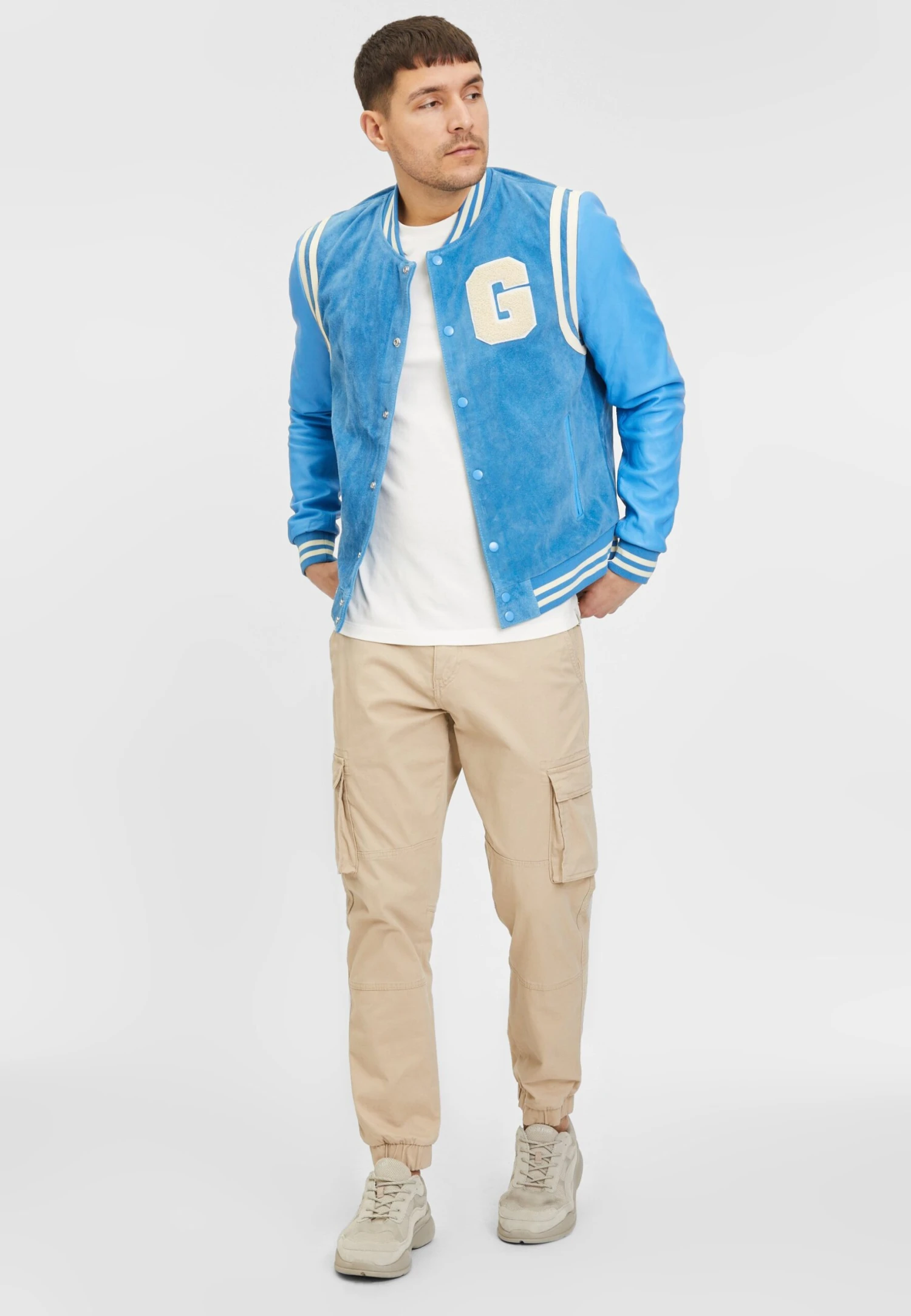 Goosecraft Gc Melrose - Leren Jas - Blaugrau 4 Goosecraft Gc Melrose - Leren Jas - Blaugrau - Afbeelding 2