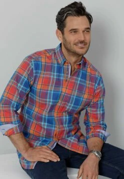 Overhemd - Royalblau Orange -Jack and Jones Verkoopwinkel f8457212f7ab42028e58e762c021025c