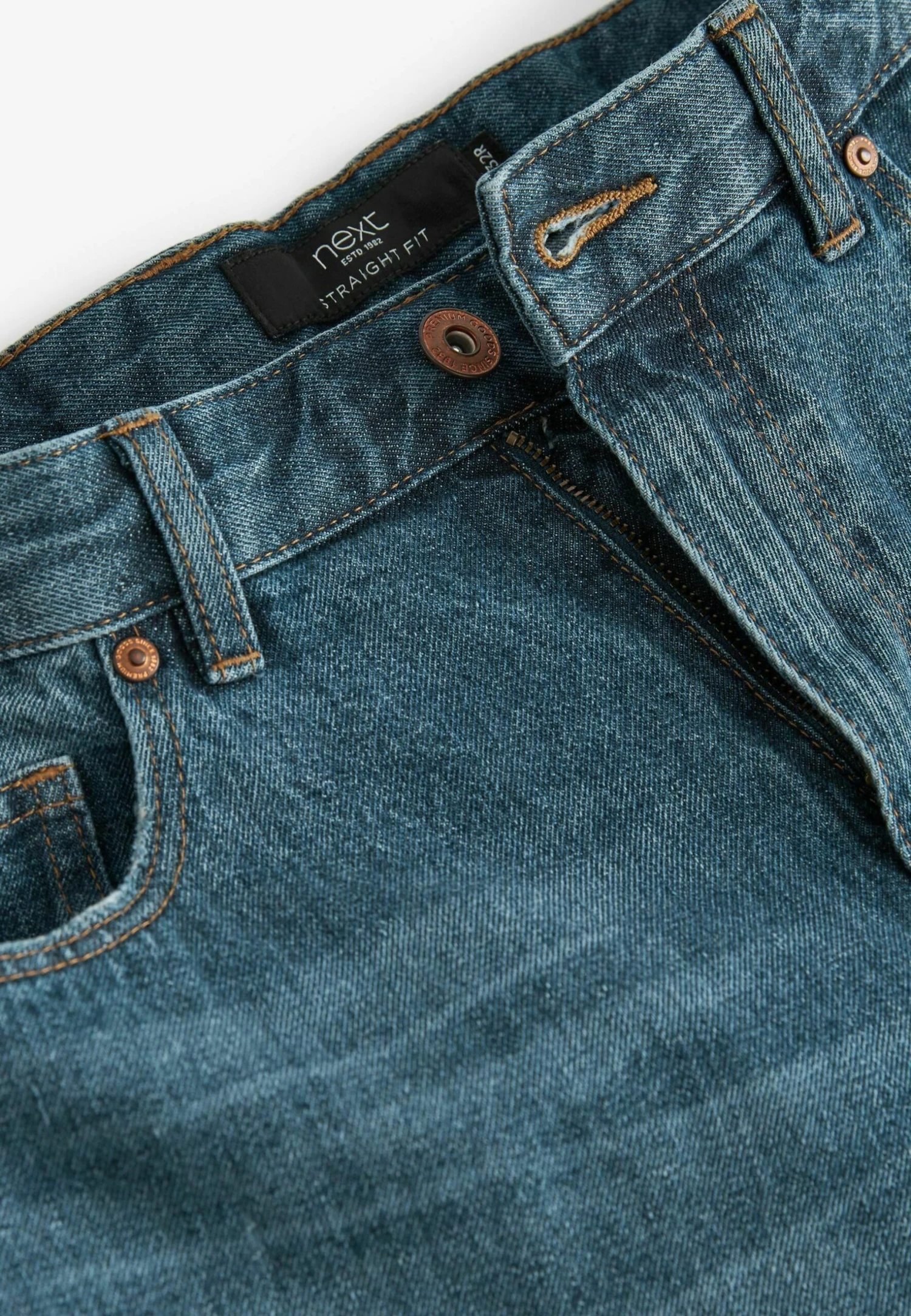 Next Essential Stretch - Straight Leg Jeans - Vintage Dark Blue 5 Next Essential Stretch - Straight Leg Jeans - Vintage Dark Blue - Afbeelding 3