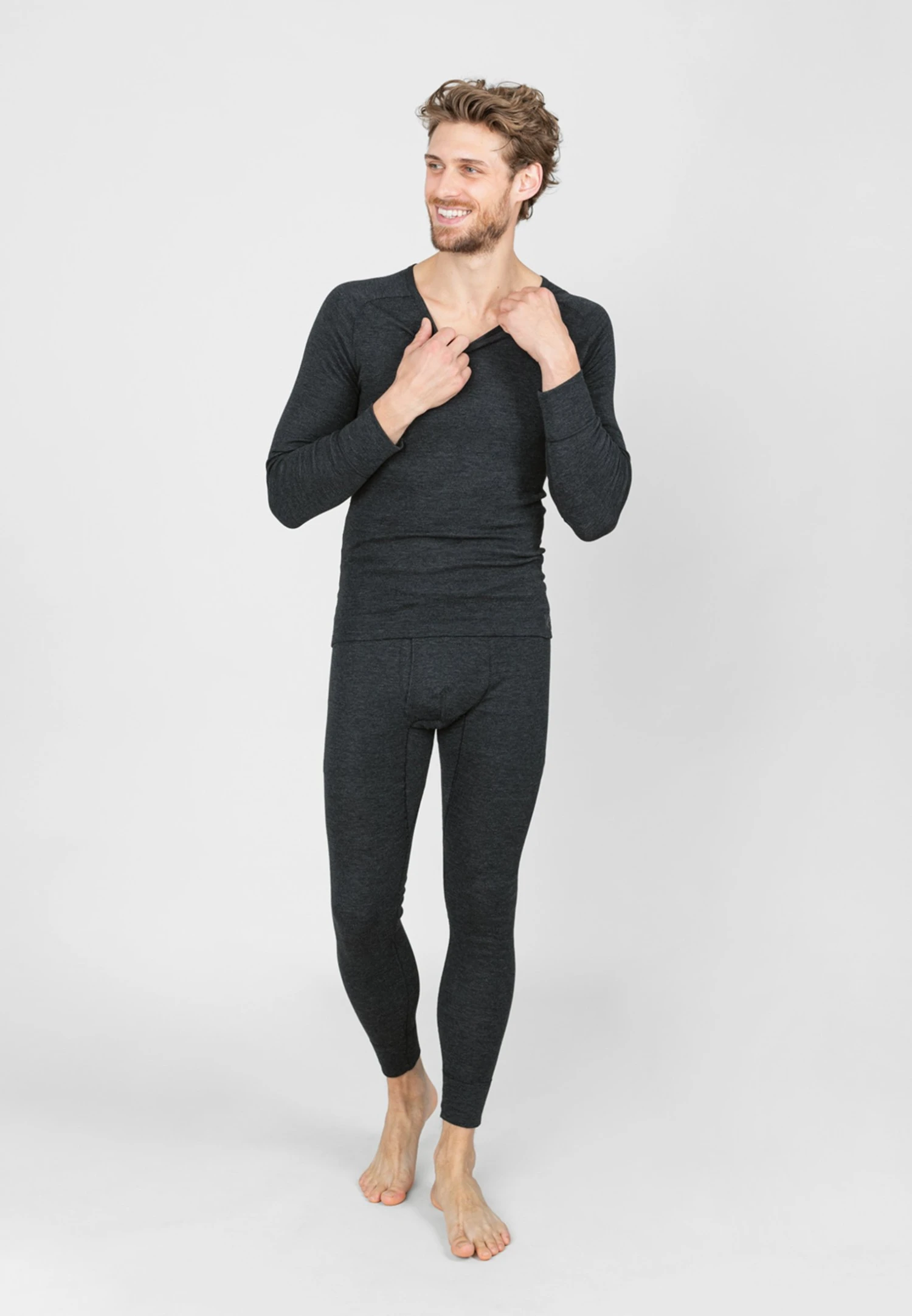 Jakob Thermo - Hemd - Schwarz Melange 3 Jakob Thermo - Hemd - Schwarz Melange