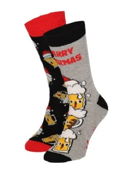 Apollo® Foute Kerstsokken Heren 2-Pack Bier - Sokken - Apj