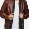Leren Jas - Weinrot -Jack and Jones Verkoopwinkel fff6780cb1f147a897bdddfc50324809